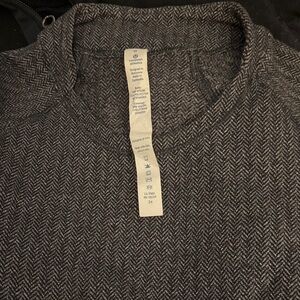 Lululemon Athletica Gray Herringbone fleece lined long sleeve